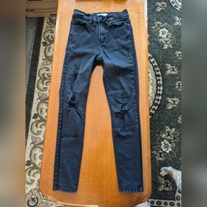 Black Ripped Skinny Jeans size 26